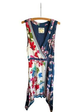 Maeve Anthropologie Botanica Floral Handkerchief Hem Dress US 16